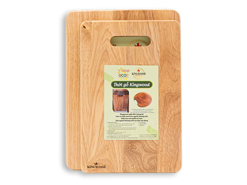 Thớt gỗ cao su chữ nhật Classic