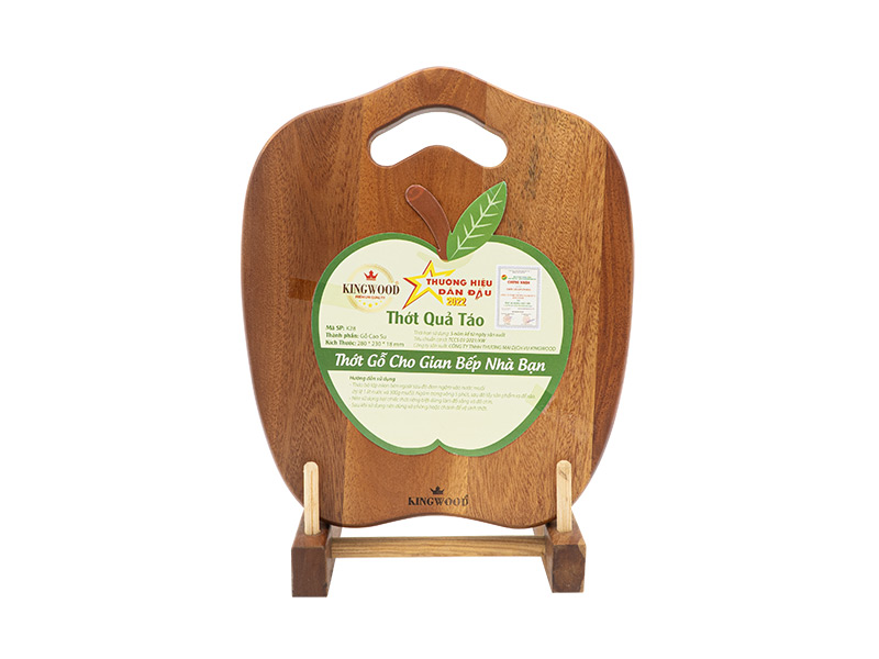 Thớt gỗ thiết kế quả táo