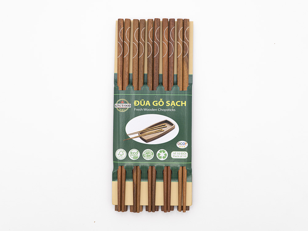 Đũa gỗ Căm Xe Nam Phi cẩn hoa văn Kingwood